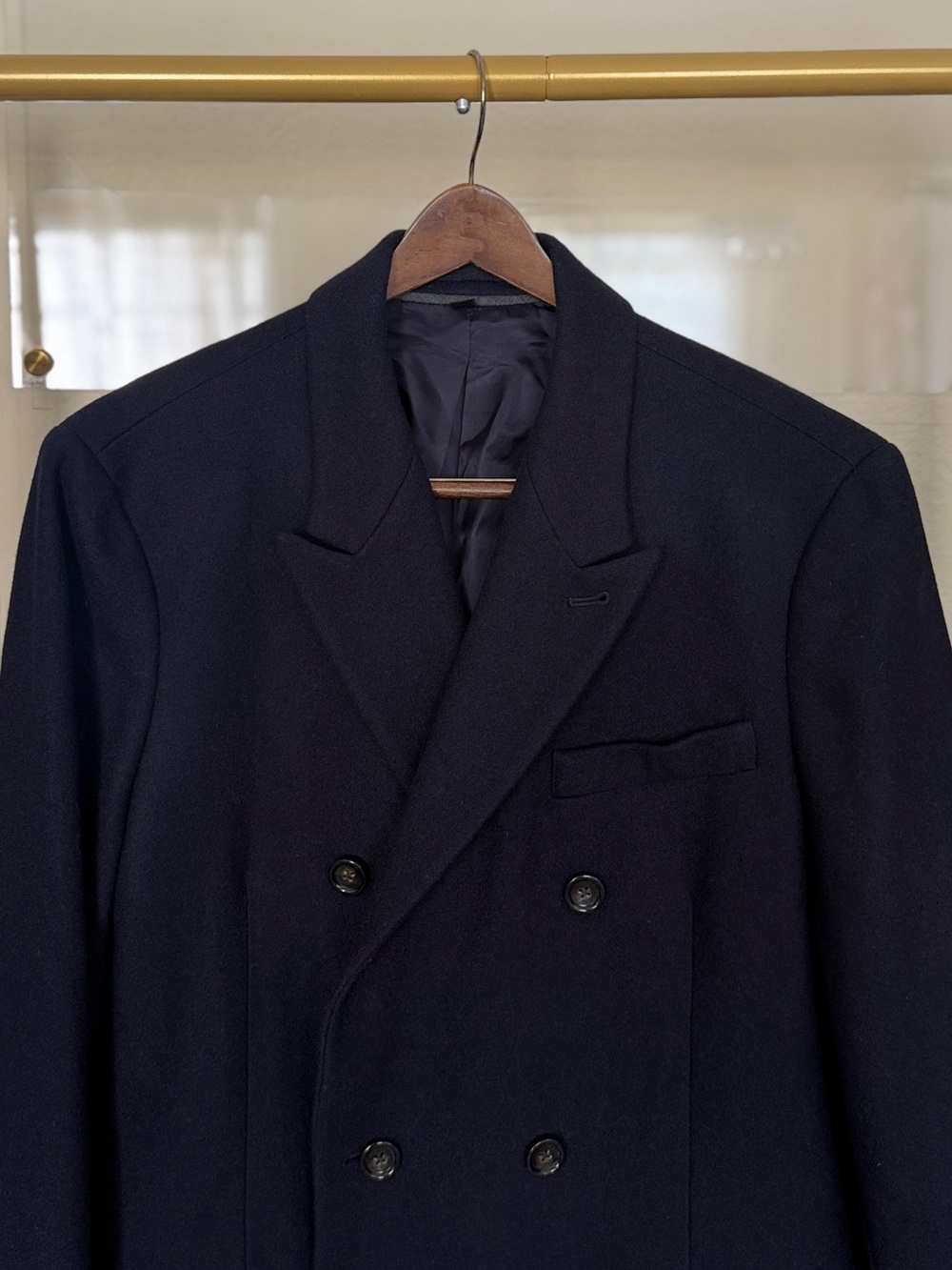 J.Crew Men's 44 Double-Breasted Yorkshire Tweed Winter Topcoat